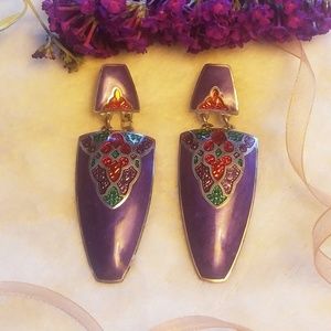 💜Vintage Edgar Berebi earrings Purple💜